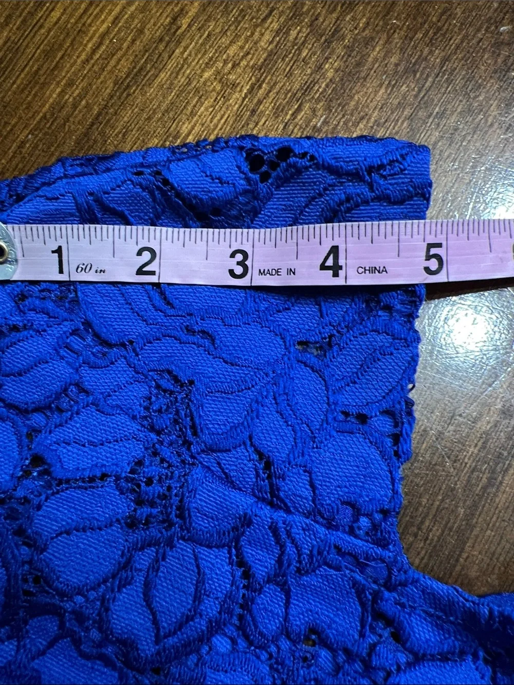 J. Crew Royal Blue Lace Shell Top Size 0 Floral Keyhole Blouse